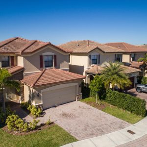 An aerial photo of a house captured by a drone