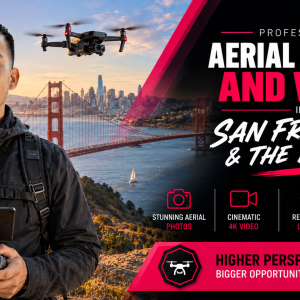 Professional San Francisco drone photography and aerial video services near Golden Gate Bridge.