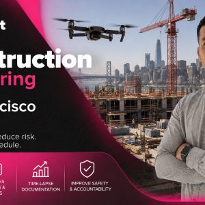 Drone.vet construction monitoring in San Francisco Bay Area with drone services and jobsite oversight.