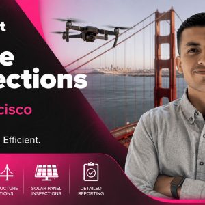 Drone services in San Francisco California for inspections near Golden Gate Bridge.
