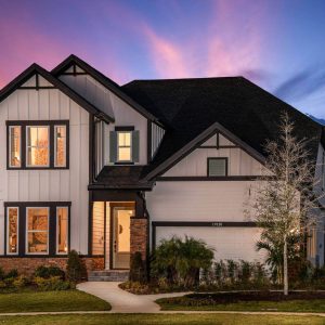 A house set against a virtual Twilight background
