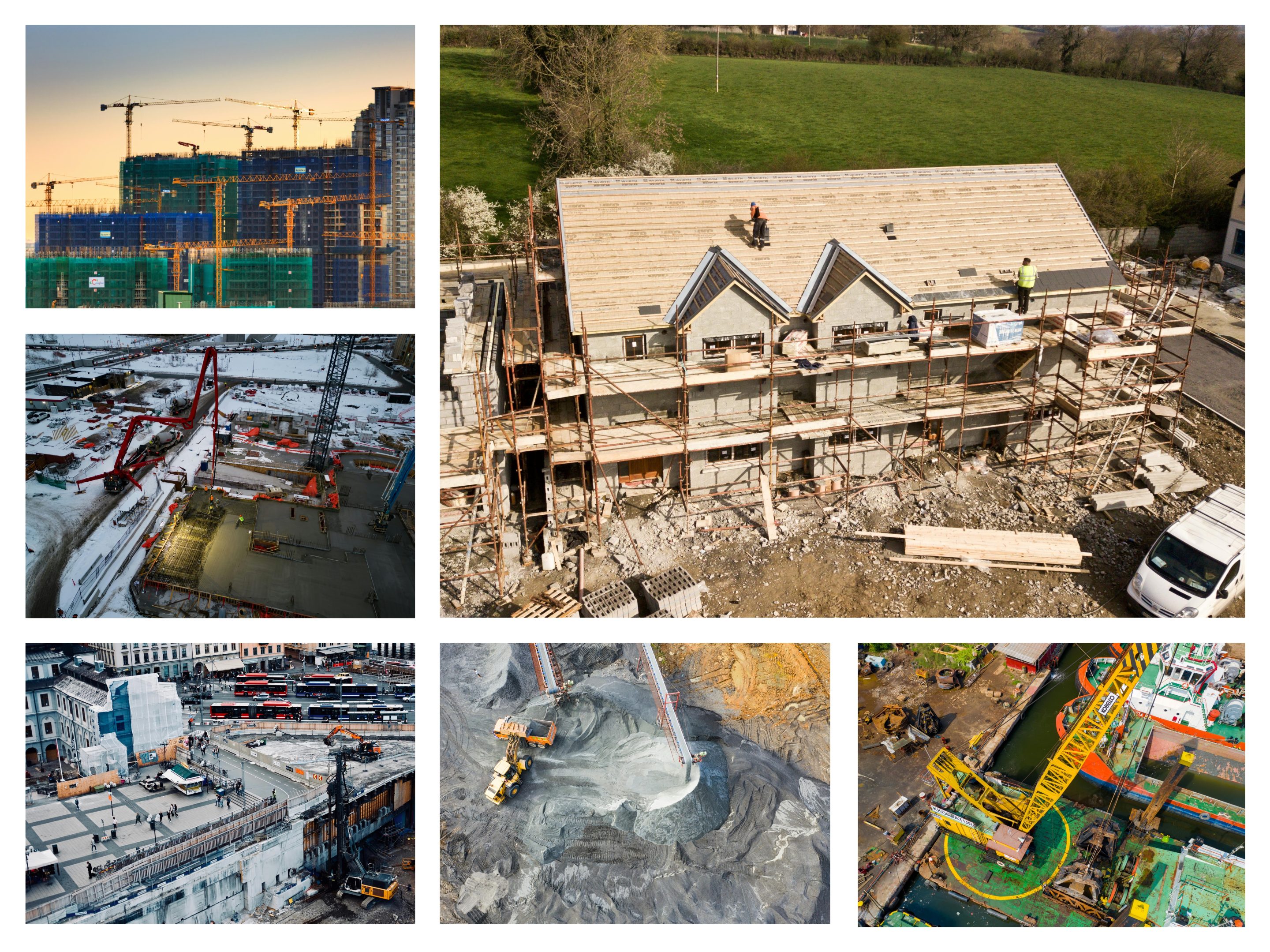 Construction site monitoring images