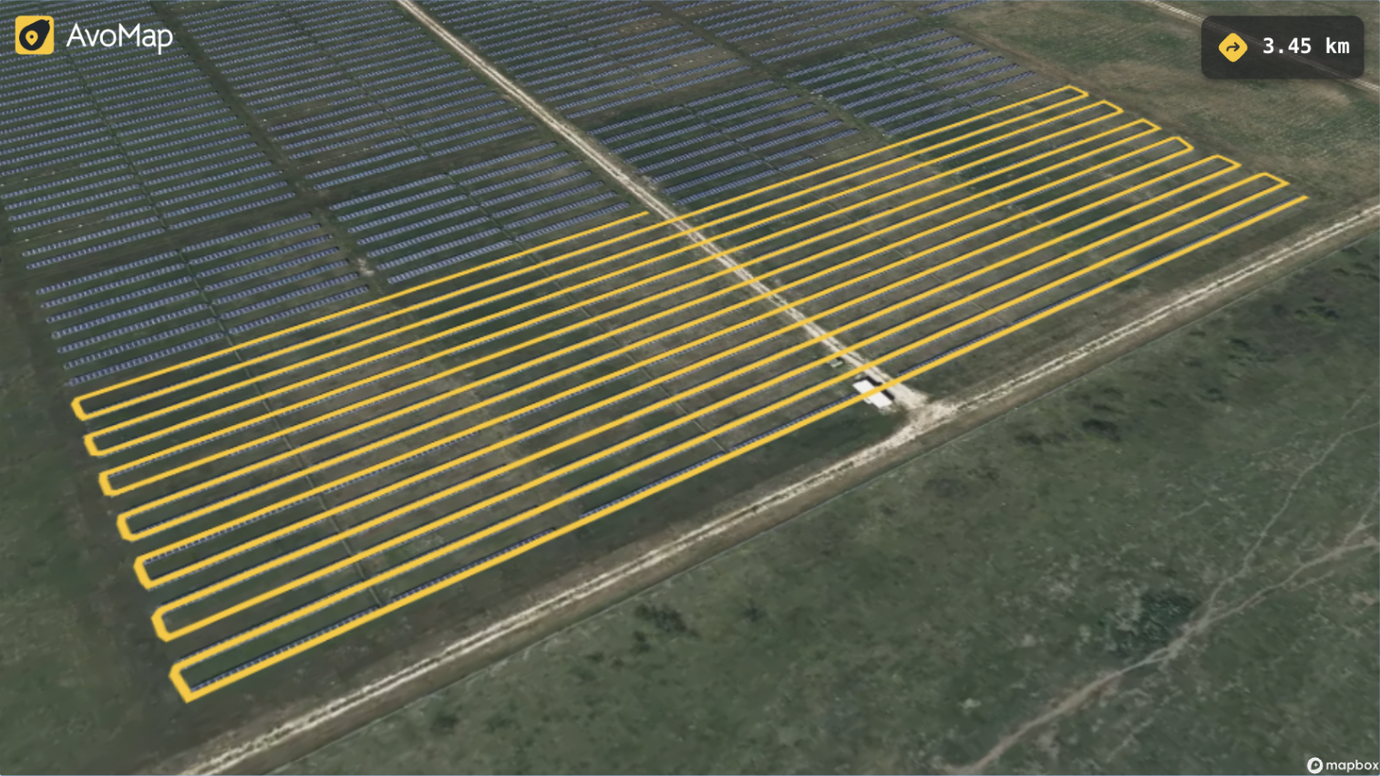 an image of a pre-planned flight path