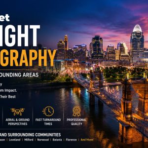 Cincinnati drone twilight photography services for stunning aerial real estate imagery.
