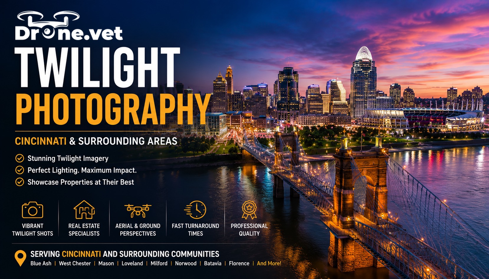 Twilight Photography In Cincinnati by Real Estate Drone