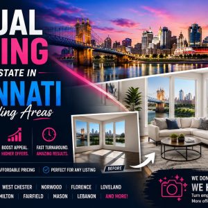 Virtual staging services in Cincinnati by Drone.vet for real estate listings.