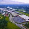 Aerial Shopping Center Riverside Uav Photo