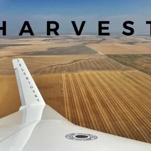 Aerial photography of agriculture in Montana using drones for efficient farming techniques.