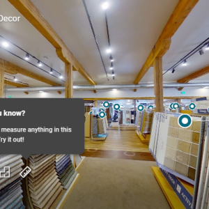 360-degree Matterport capture showcasing immersive virtual space exploration.