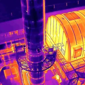 Drone thermal inspection for effective building analysis and maintenance management.