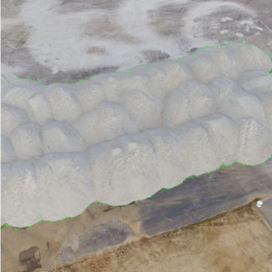 Volumetric drone measurements for precise land and resource assessment.