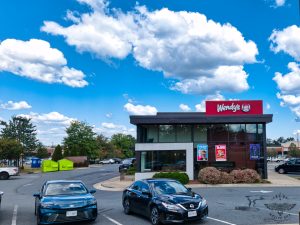 Wendys Restaurant Exterior on a Sunny Day