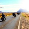 Drone filming Motorbikers in Monument  Valley