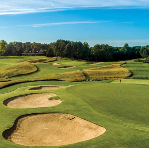 Stunning drone footage showcasing a vibrant golf course landscape ideal for promotion.