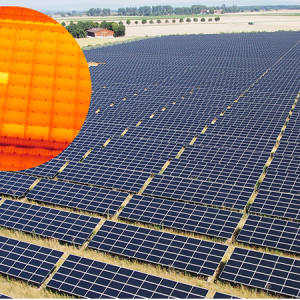 Drones inspect solar farms for efficient panels using thermal imaging technology.