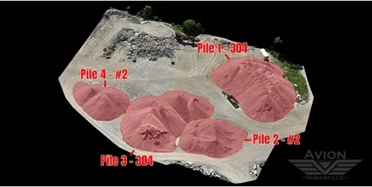 Stockpile Volume Measurement  in Ohio by Avion Imagery