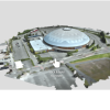 3D Dome Arena With Parking Layout