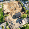Aerial View of Active Construction Site