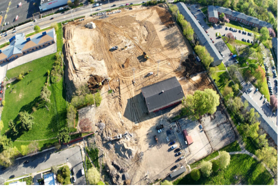 Construction Progression in Pennsylvania by Panoramic Drone Services