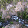 Aerial View of River Canyon and Forest