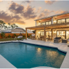 Luxury Modern Pool House at Sunset