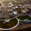 Drone Services in Middletown Ohio Downtown Park Aerial