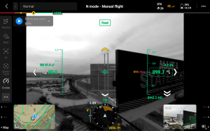 Drone Cockpit View Over Industrial Site