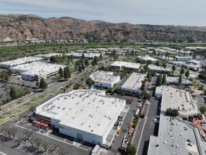 Aerial View of Industrial Park and Rolling Hills
