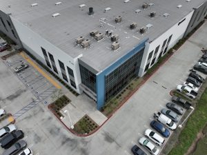 Modern Commercial Building With Parking Lot