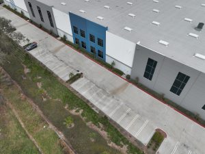 Modern Industrial Warehouse With Blue Facade