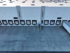 Modern Warehouse Loading Docks With Semi Truck