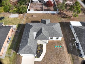 Modern Suburban Home Aerial View Shot By Suas Pilot