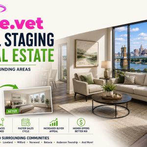 Virtual Staging Real Estate Photography in Cincinnati by Real Estate Drone