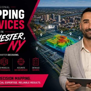 Professional drone mapping services in Rochester, NY with GIS data visualization.