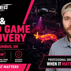 Thermal drone deer recovery near Columbus Ohio by Walker Drone Support.