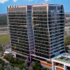 Wave Hotel Glass Facade Aerial Drone Photography